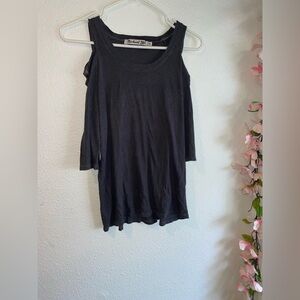 Michael Stars  Charcoal Cold Shoulder Top